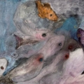 fish garego Artprints | Motif fish-GM-mm-0029 | Art for everyone! | Manfred Michael | Art prints on aluminum dibond and canvas | Category Figure Animals | Mixed media pastel chalk | Pisces |